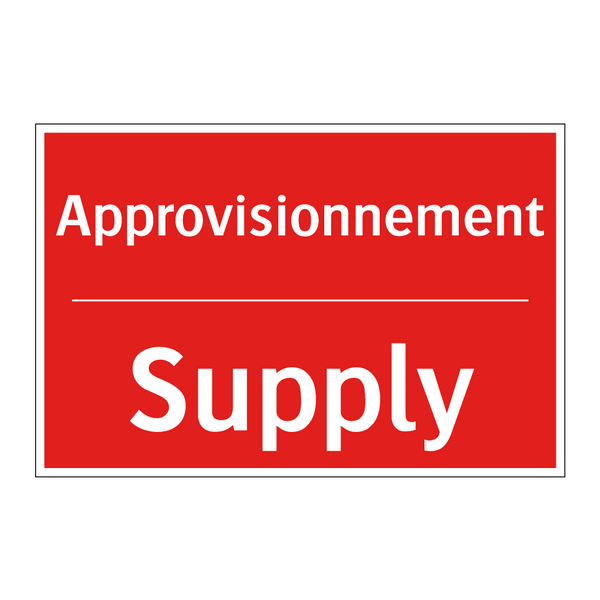Approvisionnement - Supply