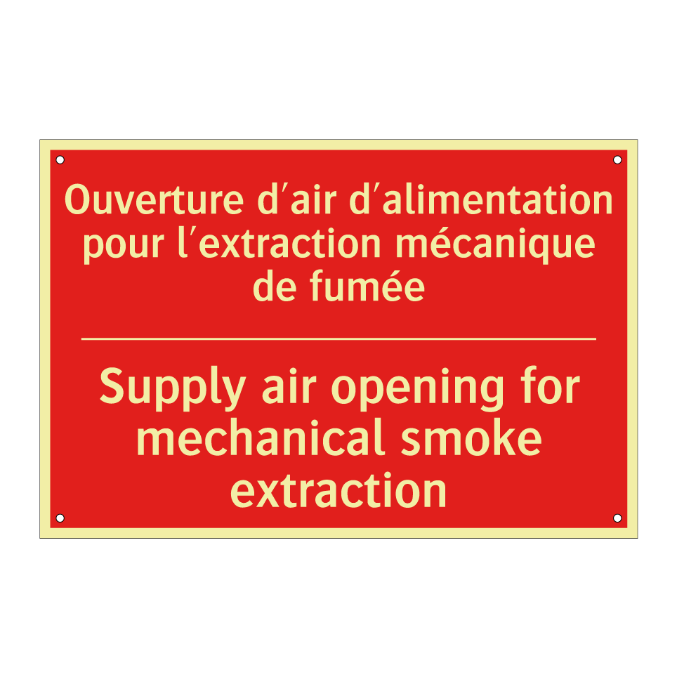 Ouverture d'air d'alimentation /.../ - Supply air opening for mechanical /.../