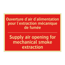 Ouverture d'air d'alimentation /.../ - Supply air opening for mechanical /.../