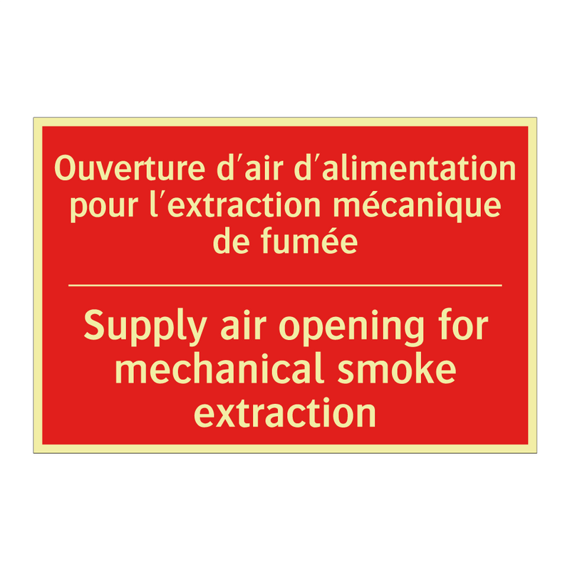 Ouverture d'air d'alimentation /.../ - Supply air opening for mechanical /.../
