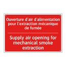 Ouverture d'air d'alimentation /.../ - Supply air opening for mechanical /.../