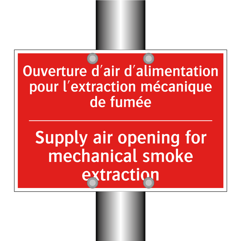 Ouverture d'air d'alimentation /.../ - Supply air opening for mechanical /.../