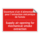 Ouverture d'air d'alimentation /.../ - Supply air opening for mechanical /.../