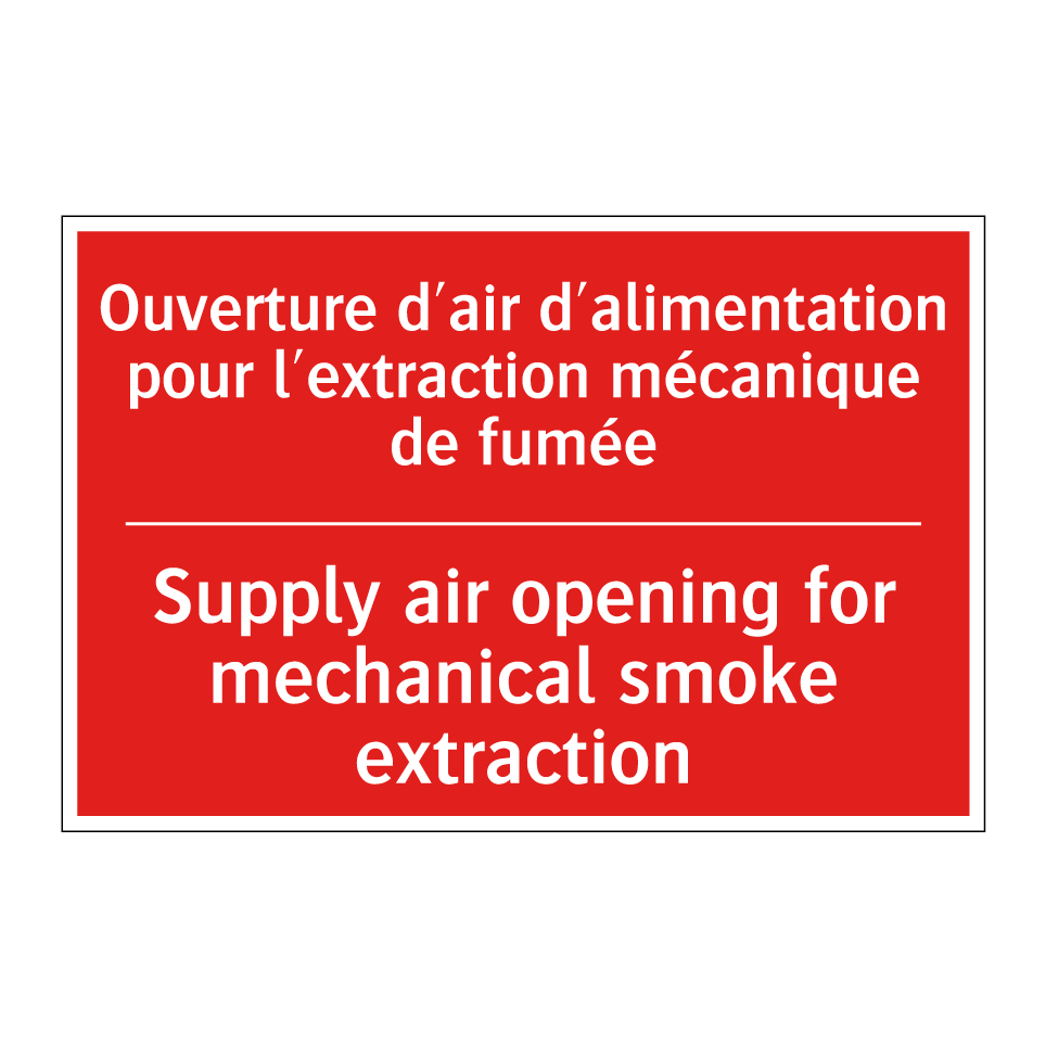 Ouverture d'air d'alimentation /.../ - Supply air opening for mechanical /.../