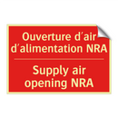 Ouverture d'air d'alimentation /.../ - Supply air opening NRA