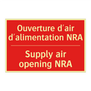 Ouverture d'air d'alimentation /.../ - Supply air opening NRA