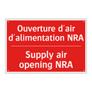 Ouverture d'air d'alimentation /.../ - Supply air opening NRA