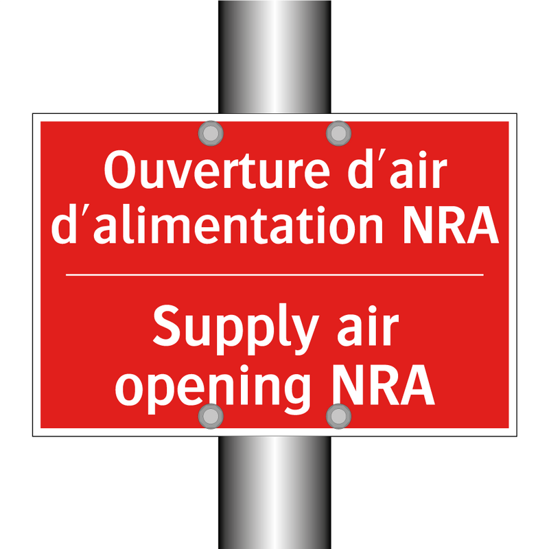 Ouverture d'air d'alimentation /.../ - Supply air opening NRA
