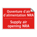 Ouverture d'air d'alimentation /.../ - Supply air opening NRA