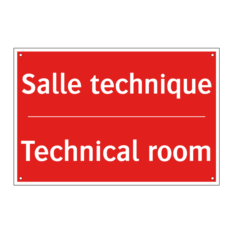 Salle technique - Technical room