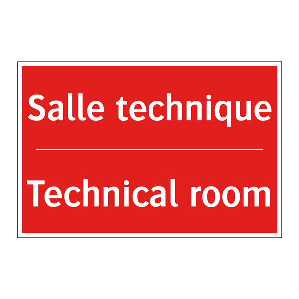 Salle technique - Technical room
