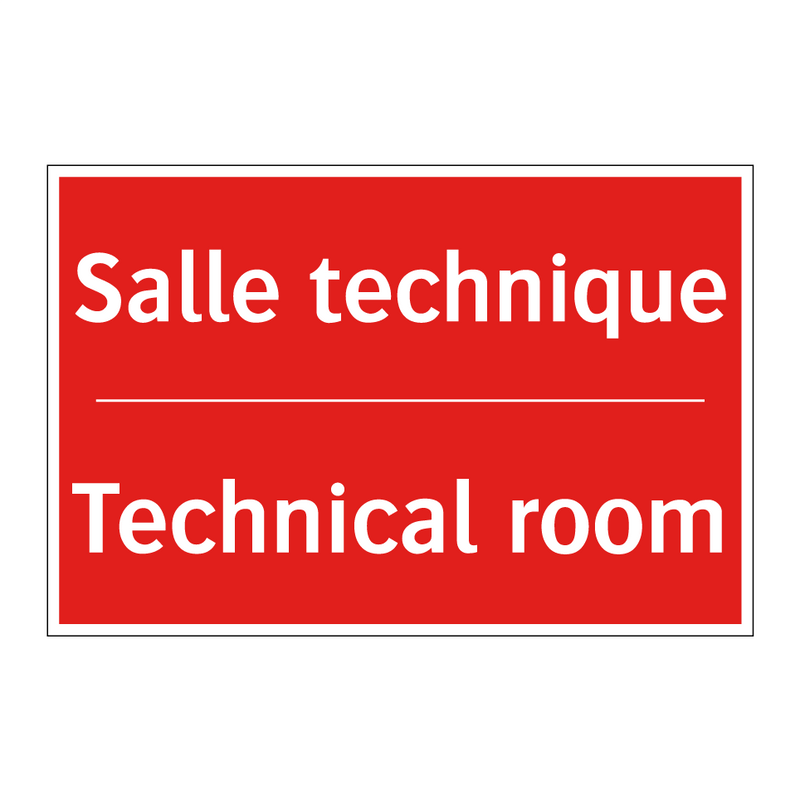 Salle technique - Technical room
