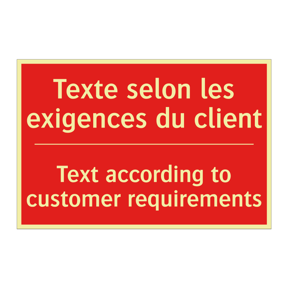 Texte selon les exigences du client /.../ - Text according to customer requirements /.../