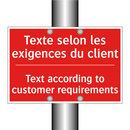 Texte selon les exigences du client /.../ - Text according to customer requirements /.../