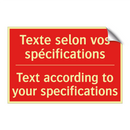 Texte selon vos spécifications - Text according to your specifications /.../