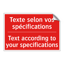 Texte selon vos spécifications - Text according to your specifications /.../
