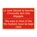 La zone devant la bouche d'incendie /.../ - The area in front of the fire /.../