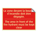 La zone devant la bouche d'incendie /.../ - The area in front of the fire /.../