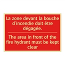 La zone devant la bouche d'incendie /.../ - The area in front of the fire /.../
