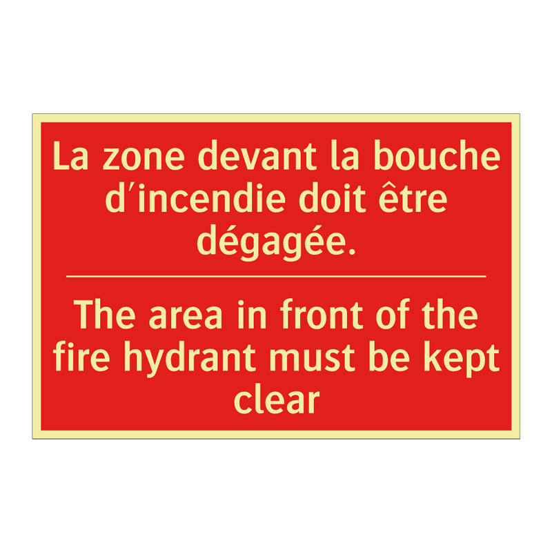 La zone devant la bouche d'incendie /.../ - The area in front of the fire /.../