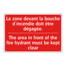 La zone devant la bouche d'incendie /.../ - The area in front of the fire /.../