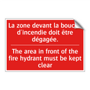 La zone devant la bouche d'incendie /.../ - The area in front of the fire /.../