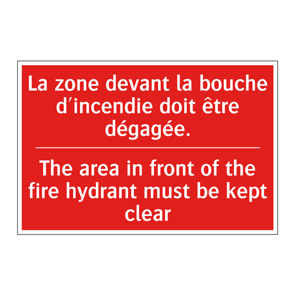La zone devant la bouche d'incendie /.../ - The area in front of the fire /.../