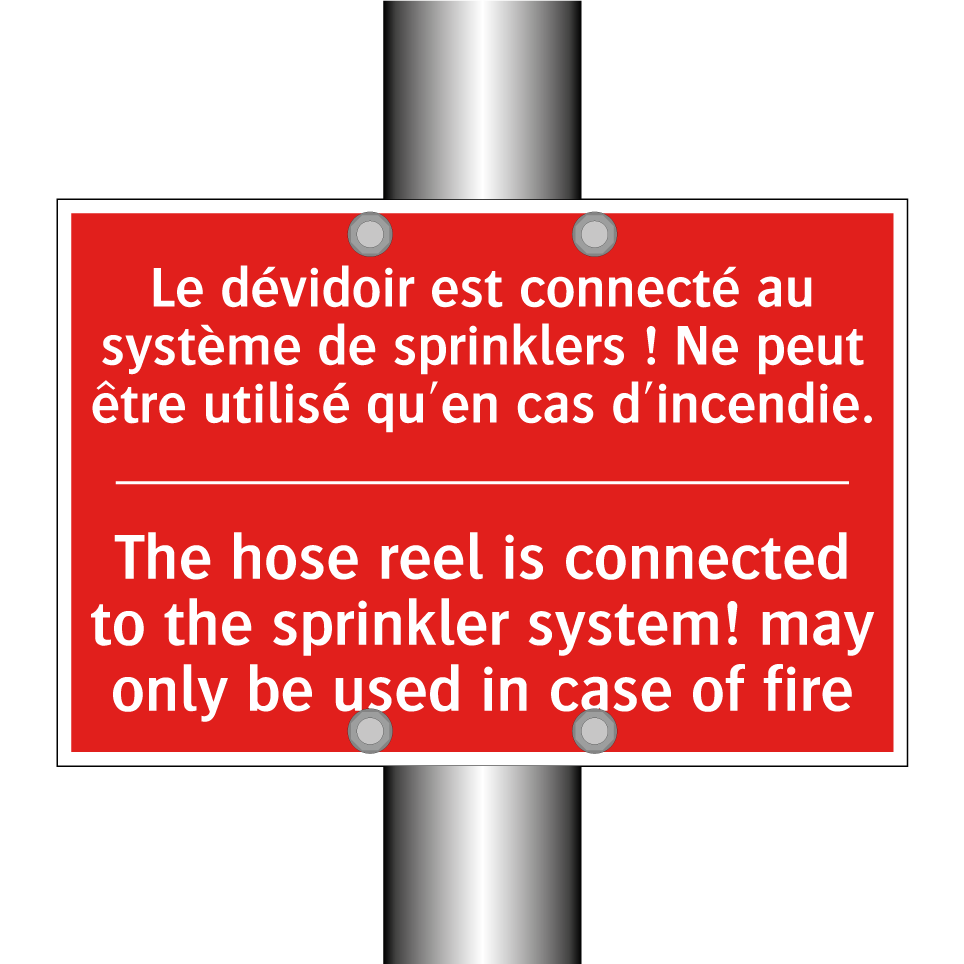 Le dévidoir est connecté au système /.../ - The hose reel is connected to /.../