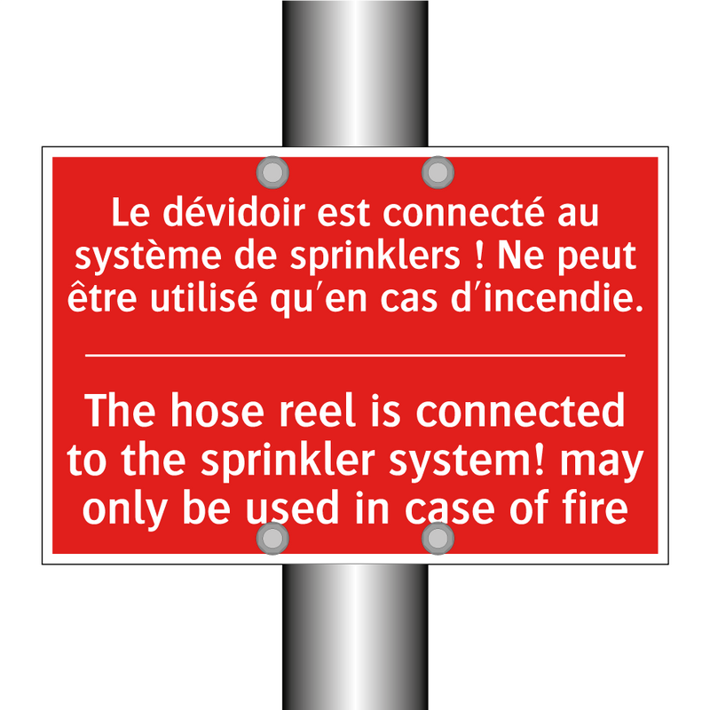 Le dévidoir est connecté au système /.../ - The hose reel is connected to /.../