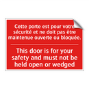 Cette porte est pour votre sécurité /.../ - This door is for your safety and /.../