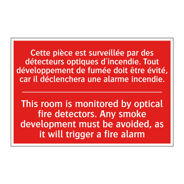 Cette pièce est surveillée par /.../ - This room is monitored by optical /.../