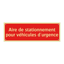 Aire de stationnement pour véhicules d'urgence