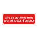 Aire de stationnement pour véhicules d'urgence