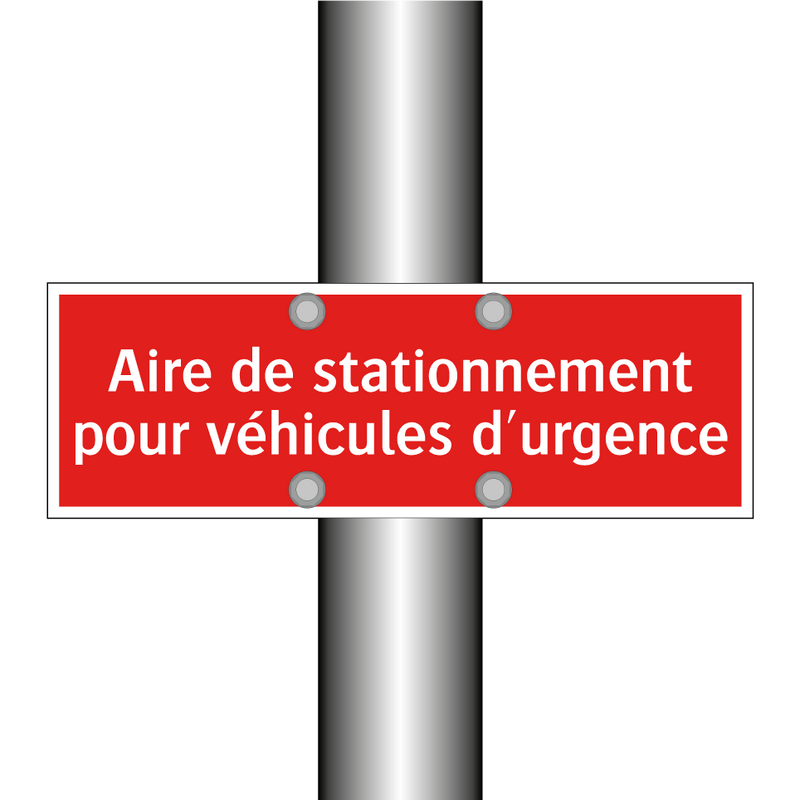 Aire de stationnement pour véhicules d'urgence