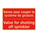Vanne pour couper le système de /.../ - Valve for shutting off sprinkler /.../