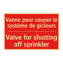 Vanne pour couper le système de /.../ - Valve for shutting off sprinkler /.../