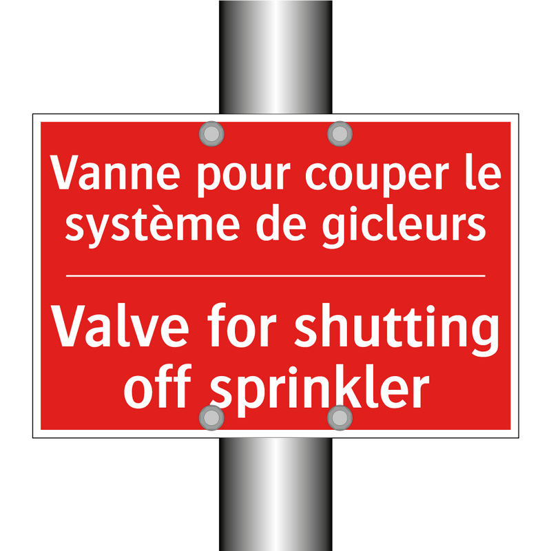 Vanne pour couper le système de /.../ - Valve for shutting off sprinkler /.../