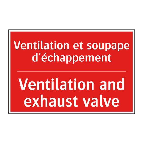 Ventilation et soupape d'échappement /.../ - Ventilation and exhaust valve