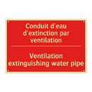 Conduit d'eau d'extinction par /.../ - Ventilation extinguishing water /.../