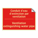 Conduit d'eau d'extinction par /.../ - Ventilation extinguishing water /.../