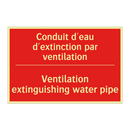 Conduit d'eau d'extinction par /.../ - Ventilation extinguishing water /.../