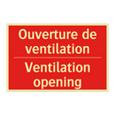 Ouverture de ventilation - Ventilation opening