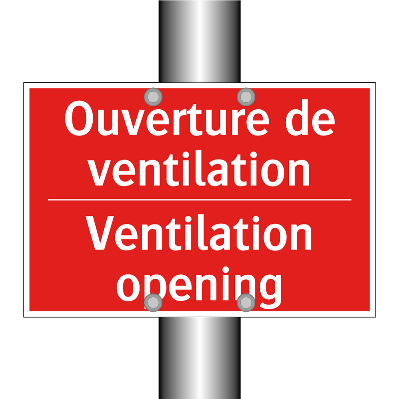Ouverture de ventilation - Ventilation opening