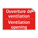 Ouverture de ventilation - Ventilation opening