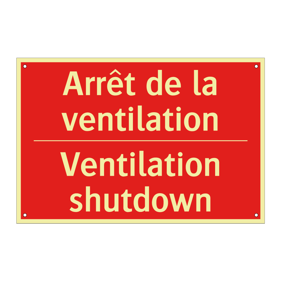 Arrêt de la ventilation - Ventilation shutdown
