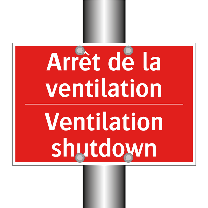 Arrêt de la ventilation - Ventilation shutdown