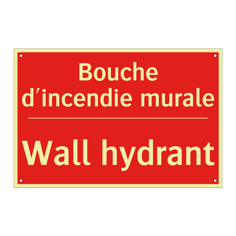 Bouche d'incendie murale - Wall hydrant