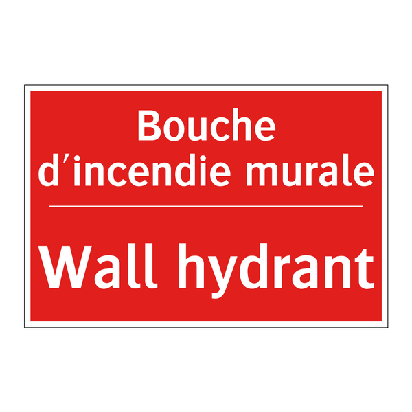 Bouche d'incendie murale - Wall hydrant