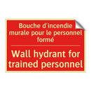 Bouche d'incendie murale pour /.../ - Wall hydrant for trained personnel /.../
