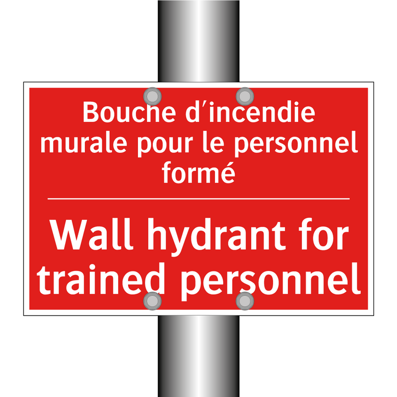 Bouche d'incendie murale pour /.../ - Wall hydrant for trained personnel /.../